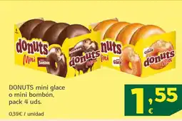 HiperDino DONUTS mini glace o mini bombón oferta