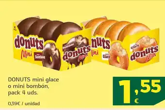 HiperDino DONUTS mini glace o mini bombón oferta