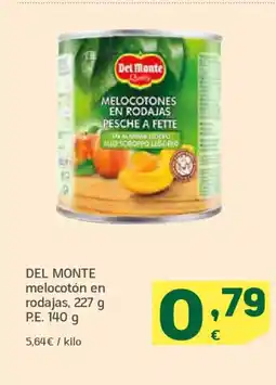 HiperDino DEL MONTE melocotón en rodajas oferta