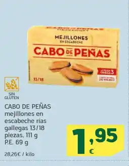 HiperDino CABO DE PEÑAS mejillones en escabeche rías gallegas oferta