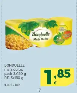 HiperDino BONDUELLE maíz dulce oferta