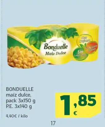 HiperDino BONDUELLE maíz dulce oferta