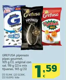 HiperDino GREFUSA piponazo pipas gourmet, original con sal oferta
