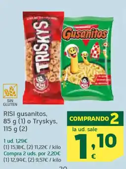 HiperDino RISI gusanitos, o Tryskys oferta
