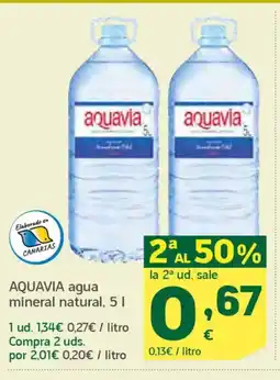 HiperDino AQUAVIA agua mineral natural oferta