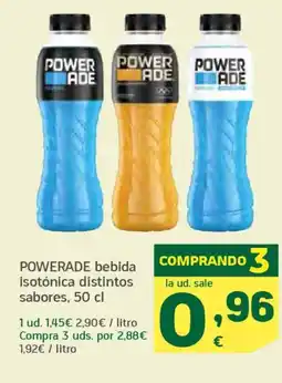 HiperDino POWERADE bebida isotónica distintos sabores oferta