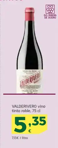 HiperDino VALDERIVERO vino tinto roble oferta