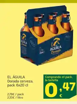 HiperDino EL ÁGUILA Dorada cerveza oferta