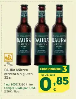 HiperDino DAURA Märzen cerveza sin gluten oferta