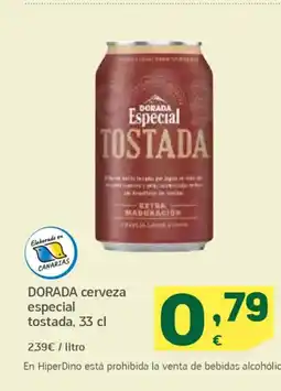 HiperDino DORADA cerveza especial tostada oferta
