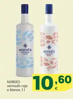 HiperDino NORDÉS vermuth rojo o blanco oferta