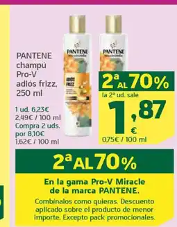 HiperDino PANTENE champú Pro-V adiós frizz oferta