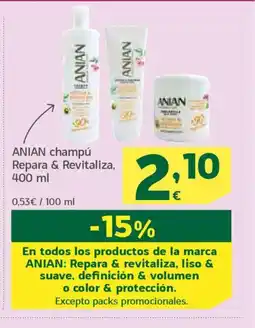 HiperDino ANIAN champú Repara & Revitaliza oferta