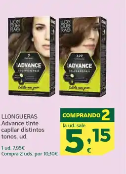 HiperDino LLONGUERAS Advance tinte capilar distintos tonos oferta