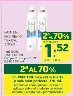 HiperDino PANTENE laca fijación flexible oferta