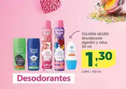 HiperDino TULIPÁN NEGRO desodorante algodón y talco oferta