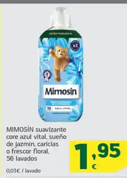 HiperDino MIMOSIN suavizante core azul vital, sueño de jazmín, caricias o frescor floral, 56 lavados oferta