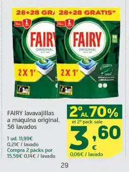 HiperDino FAIRY lavavajillas a máquina original, 56 lavados oferta