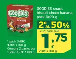 HiperDino GOODIES snack biscuit choco banana oferta