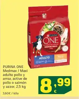 HiperDino PURINA ONE Medmax / Maxi adulto pollo y arroz, active de pollo o salmón oferta