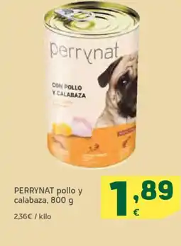 HiperDino PERRYNAT pollo y calabaza oferta