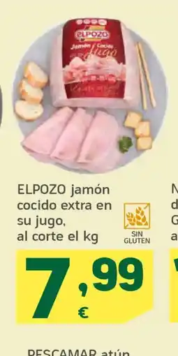 HiperDino ELPOZO jamón cocido extra en su jugo oferta