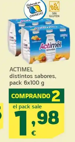 HiperDino ACTIMEL distintos sabores oferta