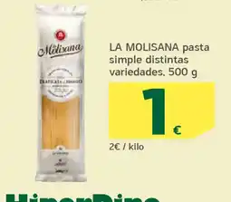 HiperDino LA MOLISANA pasta simple distintas variedades oferta