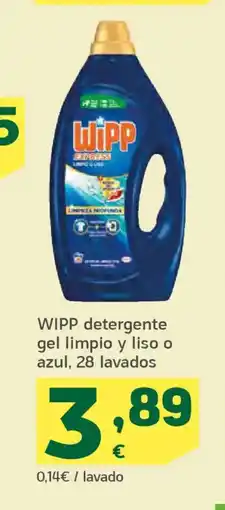 HiperDino WIPP detergente gel limpio y liso o azul, 28 lavados oferta