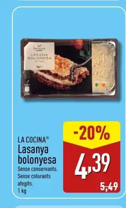 ALDI LA COCINA Lasanya bolonyesa oferta