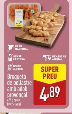 ALDI Broqueta de pollastre amb adob provençal oferta