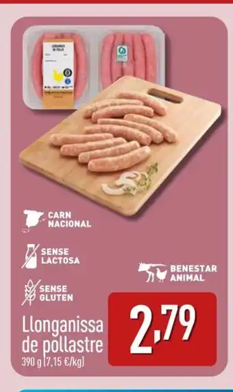 ALDI Llonganissa de pollastre oferta
