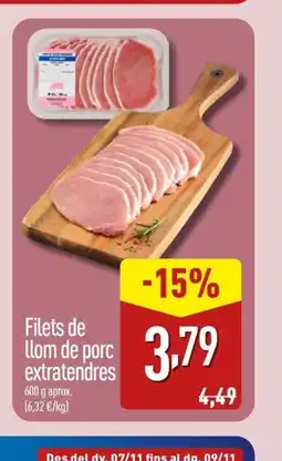 ALDI Filets de llom de porc extratendres oferta