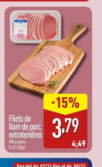 ALDI Filets de llom de porc extratendres oferta