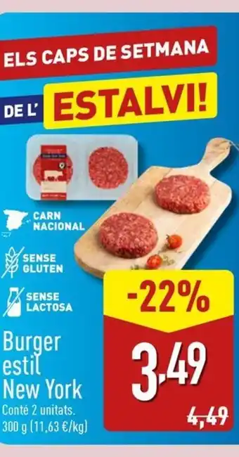 ALDI Burger estil New York oferta