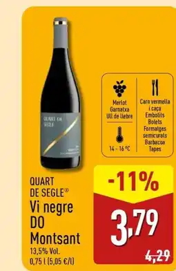 ALDI QUART DE SHLE Vi negre DO Montsant oferta