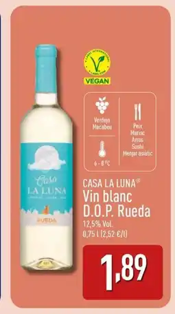 ALDI CASA LA LUNA Vin blanc D.O.P. Rueda oferta