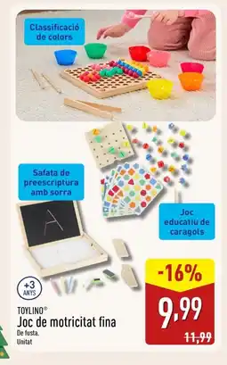 ALDI TOYLINO Joc de motricitat fina oferta