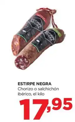 Alimerka ESTIRPE NEGRA Chorizo o salchichón ibérico oferta