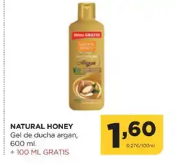 Alimerka NATURAL HONEY Gel de ducha argan oferta