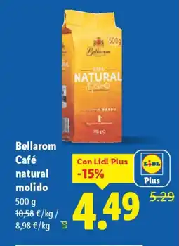 Lidl BELLAROM Café natural molido oferta