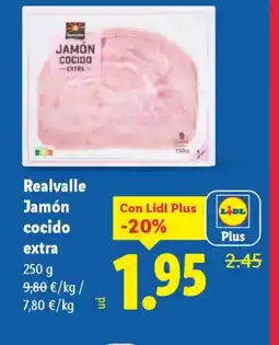 Lidl REALVALLE Jamón cocido extra oferta