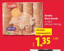 Lidl SONDEY María dorada oferta