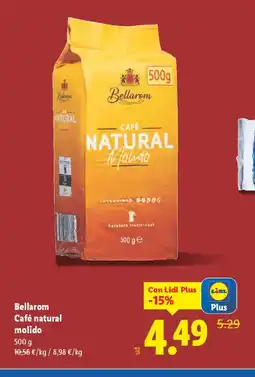 Lidl BELLAROM Café natural molido oferta
