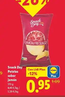 Lidl SNACK DAY Patatas sabor jamón oferta