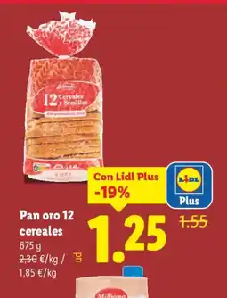 Lidl Pan oro 12 cereales oferta