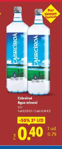 Lidl CABREIROÁ Agua mineral oferta