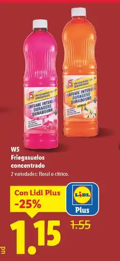 Lidl W5 Friegasuelos concentrado oferta