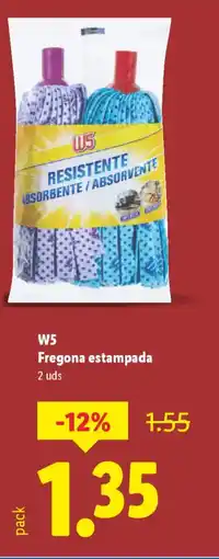 Lidl W5 Fregona estampada oferta