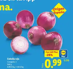 Lidl Cebolla roja oferta
